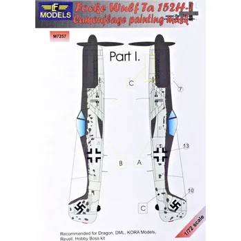 Plastikový model 1/72 Mask Focke Wulf ta 152H-1 Camouflage part 1