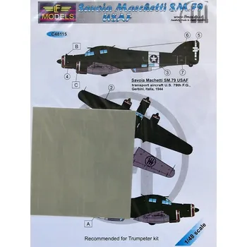 Plastikový model 1/48 Decals Savoia Marchetti SM.79 USAF (TRUMP)