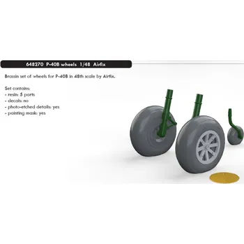 Plastikový model BRASSIN 1/48 P-40B wheels (AIRF)