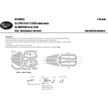Plastikový model 1/48 Mask Su-17M4 Fitter-K BASIC (HOBBYB 81758)