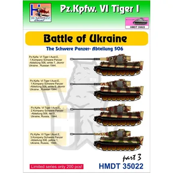 Plastikový model 1/35 Decals Pz.Kpfw.VI Tiger I Battle of Ukraine 3