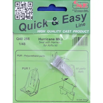 Plastikový model 1/48 Hurricane Mk.I - Seat w/ harness (AIRFIX)