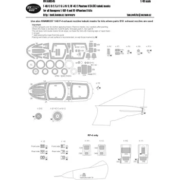 Plastikový model 1/48 Mask for F-4 & RF-4 Phantom II BASIC (HAS)