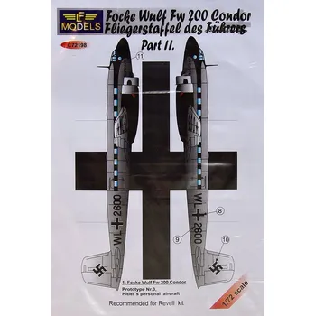 Plastikový model 1/72 Decals Focke Wulf Fw 200 Condor (REV) Vol II