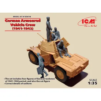 Plastikový model 1/35 German Armoured Vehicle Crew 1941-42 (4 fig.)