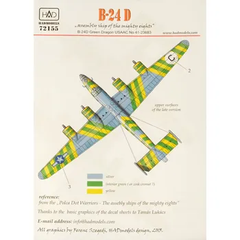 Plastikový model 1/72 Decal B-24D Green Dragon (USAAC)
