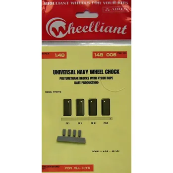 Plastikový model 1/48 Univers.Navy Wheel Chock w/ Nylon Rope (late)