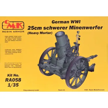 Plastikový model 1/35 German WWII 25cm schwerer Minenwerfer