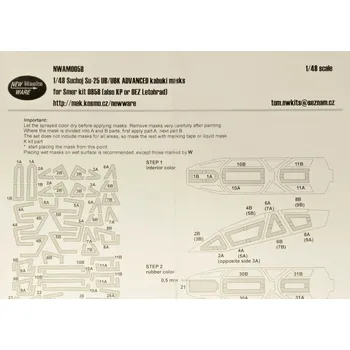Plastikový model 1/48 Mask Su-25 UB/UBK ADVANCED (SMER/KP)
