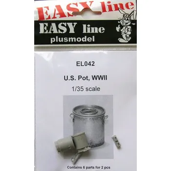 Plastikový model 1/35 US Pot WWII (6 parts for 2 pots) EASY LINE