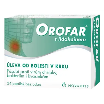 Lék na bolest v krku Orofar 1 mg 24 tbl.