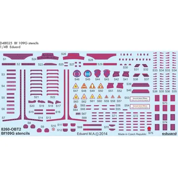 Decals 1/48 Bf 109G stencils (EDU)