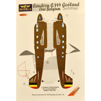 Plastikový model 1/72 Decals Caudron C.444 Goéland o/ Belgium (RS)