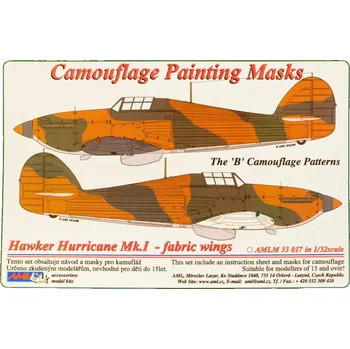 Plastikový model 1/32 Camouflage masks Hawker Hurricane Mk.I 'B'
