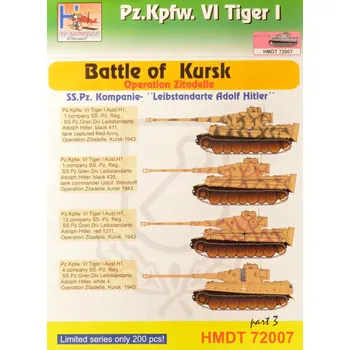 Plastikový model 1/72 Decals Pz.Kpfw.VI Tiger I Battle of Kursk 3