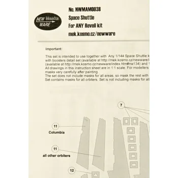 Plastikový model 1/144 Mask Space Shuttle (REV)