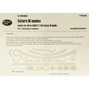 Plastikový model 1/144 Mask Saturn IB Apollo (AIRFIX A06172)