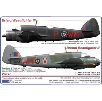 Plastikový model 1/72 Decals Bristol Beaufighter IF&VIF Part II.