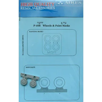 Plastikový model 1/72 P-40B wheels & paint mask (AIRFIX)