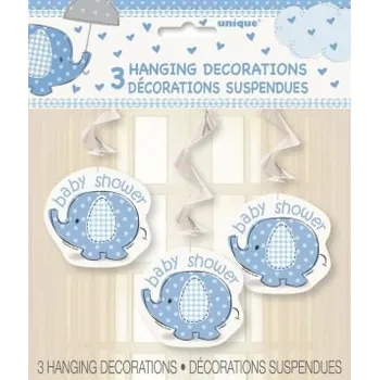 Zatočená girlanda "Baby shower" Těhotenský večírek - Kluk / Boy 3 ks - 66 cm