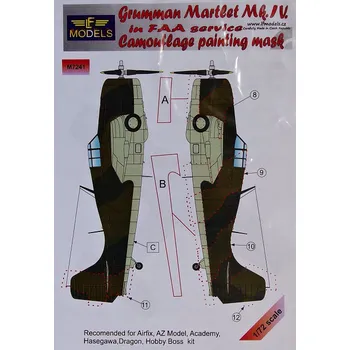 Plastikový model 1/72 Mask Grumman Martlet Mk.IV FAA service