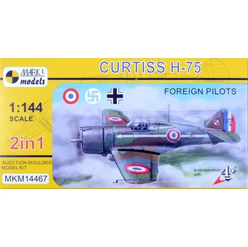 Plastikový model 1/144 Curtiss H-75 'French Pilots' (2-in-1)