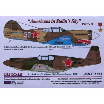 Modelářství 1/32 Decals P-40K&NA-73 Mk.I Amer.in Stalin Sky VI