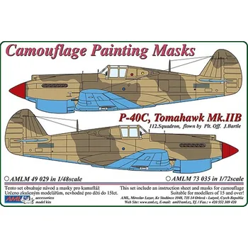 Plastikový model 1/48 Camouflage masks P-40C Tomahawk Mk.IIB