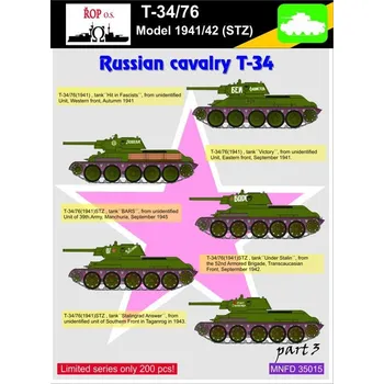 Plastikový model 1/35 Decals T-34/76 mod.1941/42 Russian cavalry
