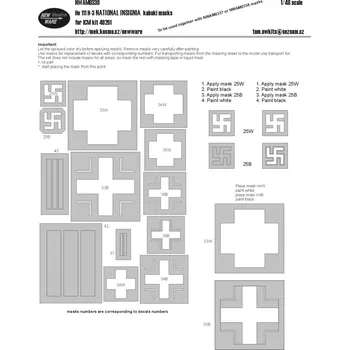 Plastikový model 1/48 Mask He 111 H-3 NATIONAL INSIGNIA (ICM 48261)