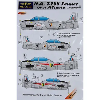 Plastikový model 1/72 Decals N.A. T-28S Fennec over Algeria (HELL)
