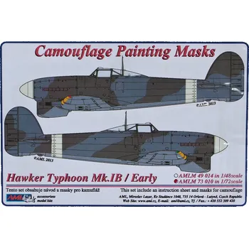 Plastikový model 1/72 Camouflage masks Hawker Typhoon Mk.IB Early