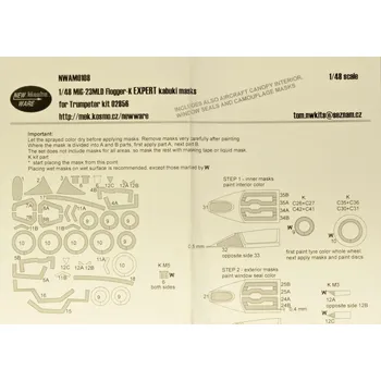 Plastikový model 1/48 Mask MiG-23MLD Flogger-K EXPERT (TRUM 02856)