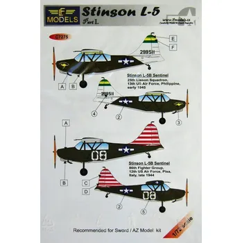 Plastikový model 1/72 Decals Stinson L-5 USAF Part I. (AZ)