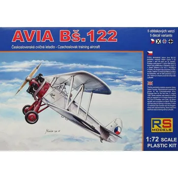 Plastikový model 1/72 Avia Bš.122 Training plane (5 decal versions)