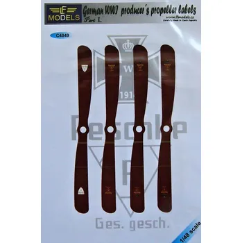 Plastikový model 1/48 Decals German WWI propeller labels - Part I