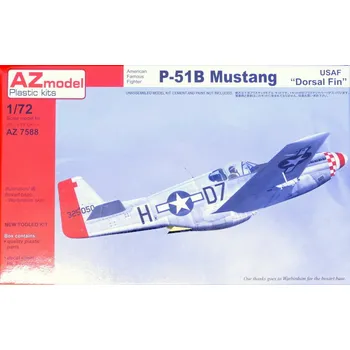 Plastikový model 1/72 P-51B Mustang 'Dorsal Fin' (3x USAF)