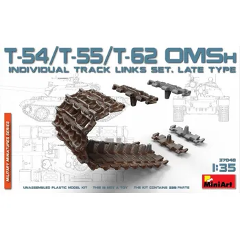 Plastikový model 1/35 T-54/55/62 OMSh Indiv.Tracks Links Set (late)