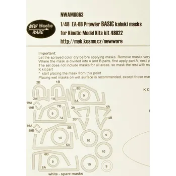 Plastikový model 1/48 Mask EA-6B Prowler BASIC (KIN)