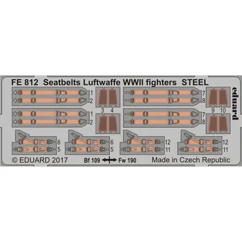 Plastikový model 1/48 Seatbelts Luftwaffe WWII fighters STEEL