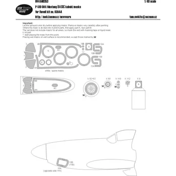 Plastikový model 1/48 Mask P-51D-5NA Mustang BASIC (REV 03944)