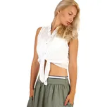 Glara Dámská halenka bez rukávů s vázáním v pase 136879