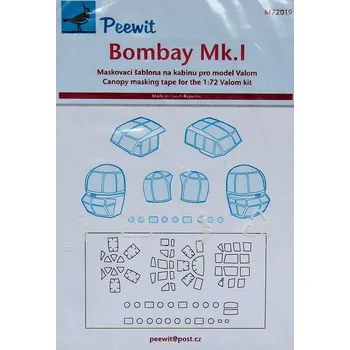 Plastikový model 1/72 Canopy mask Bombay Mk.I (VALOM)