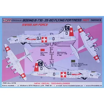 Plastikový model 1/32 Decals Boeing B-17G-35-BO Swiss AF