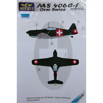 Plastikový model 1/48 Mask MS 406C-1 over Swiss (AZMO/CAF)