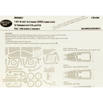 Plastikový model 1/48 Mask F-8E/F-8J Crusader EXPERT (HA PT25/26)