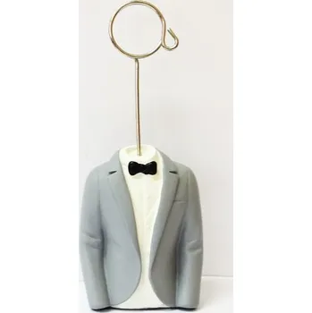 Party dekorace Stojánek na jmenovky polyrezin - svatební oblek