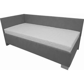 Postel Válenda s čely vysoká Oliver 90 x 200cm -levá Šedá