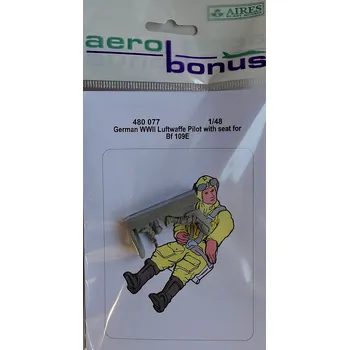 Plastikový model 1/48 German WWII Luftwaffe pilot w/ seat f. Bf109E