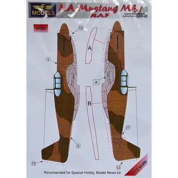 Plastikový model 1/72 Mask N.A. Mustang Mk.I RAF (SP.HOBBY)